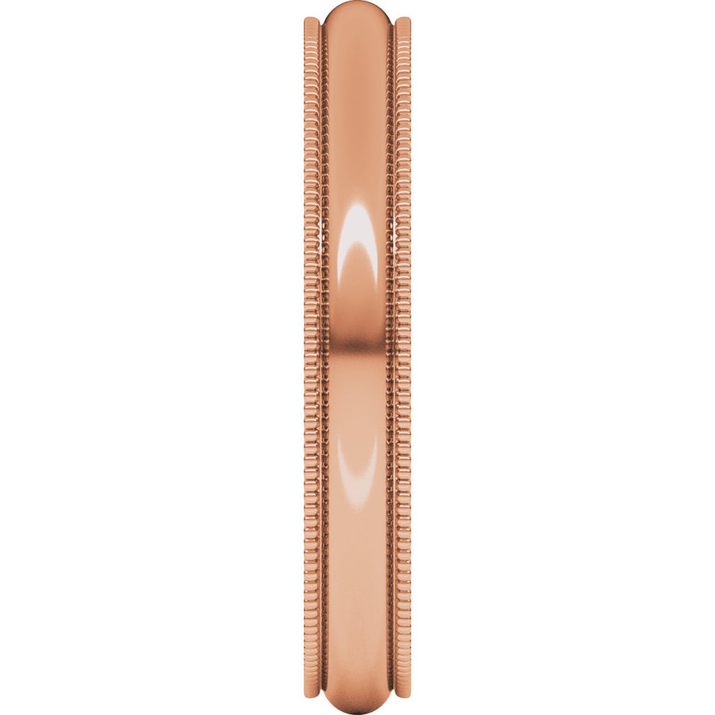 Milgrain Comfort-Fit Half Round Band