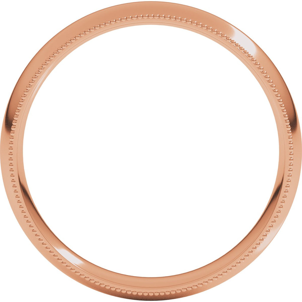 Milgrain Comfort-Fit Half Round Band