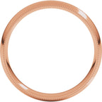 Milgrain Comfort-Fit Half Round Band