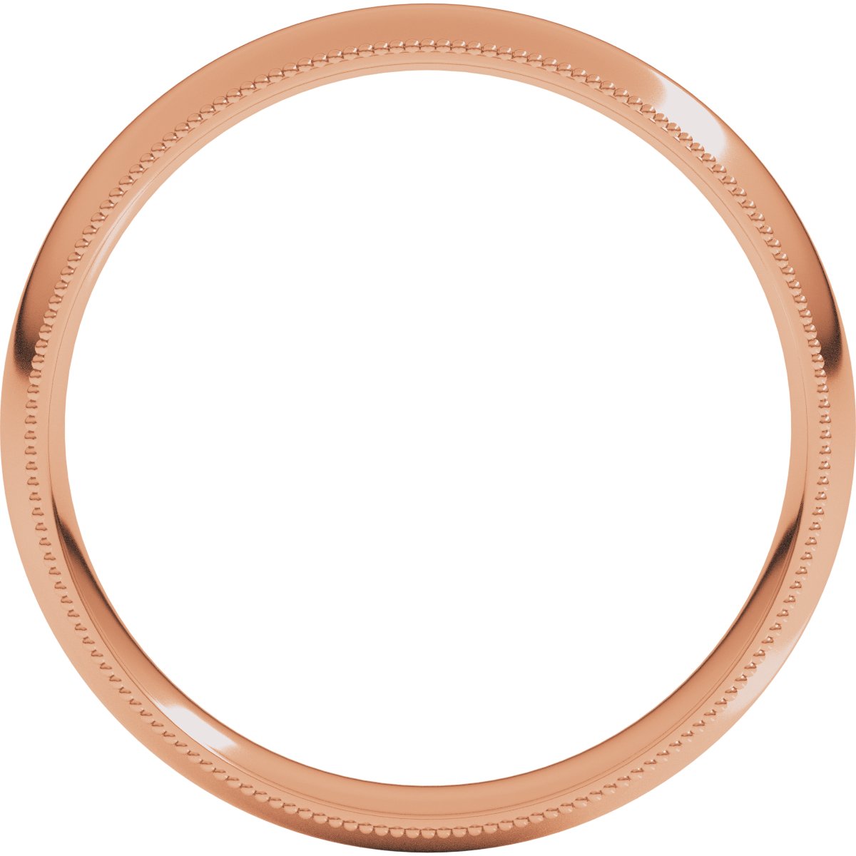 Milgrain Comfort-Fit Half Round Band