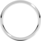 Milgrain Comfort-Fit Half Round Band