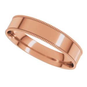 Milgrain Comfort-Fit Flat Band