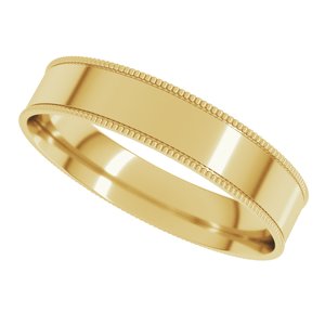 Milgrain Comfort-Fit Flat Band