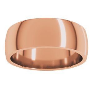 Lightweight Comfort-Fit Half Round Band