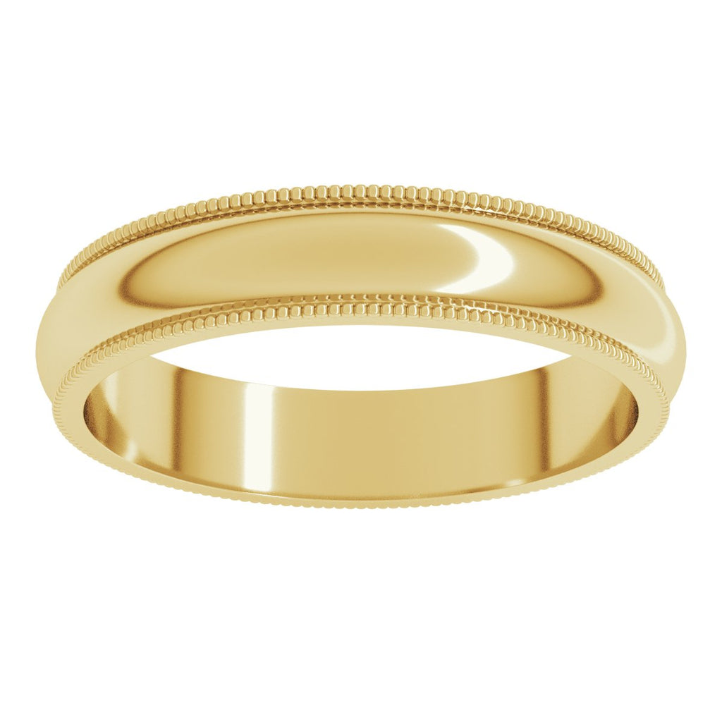 Milgrain Half Round Band