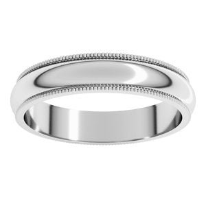 Milgrain Half Round Band