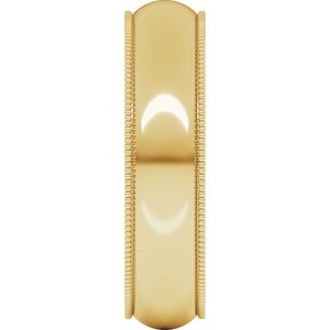 Milgrain Half Round Band
