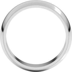 Milgrain Half Round Band