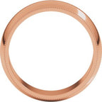Milgrain Half Round Band