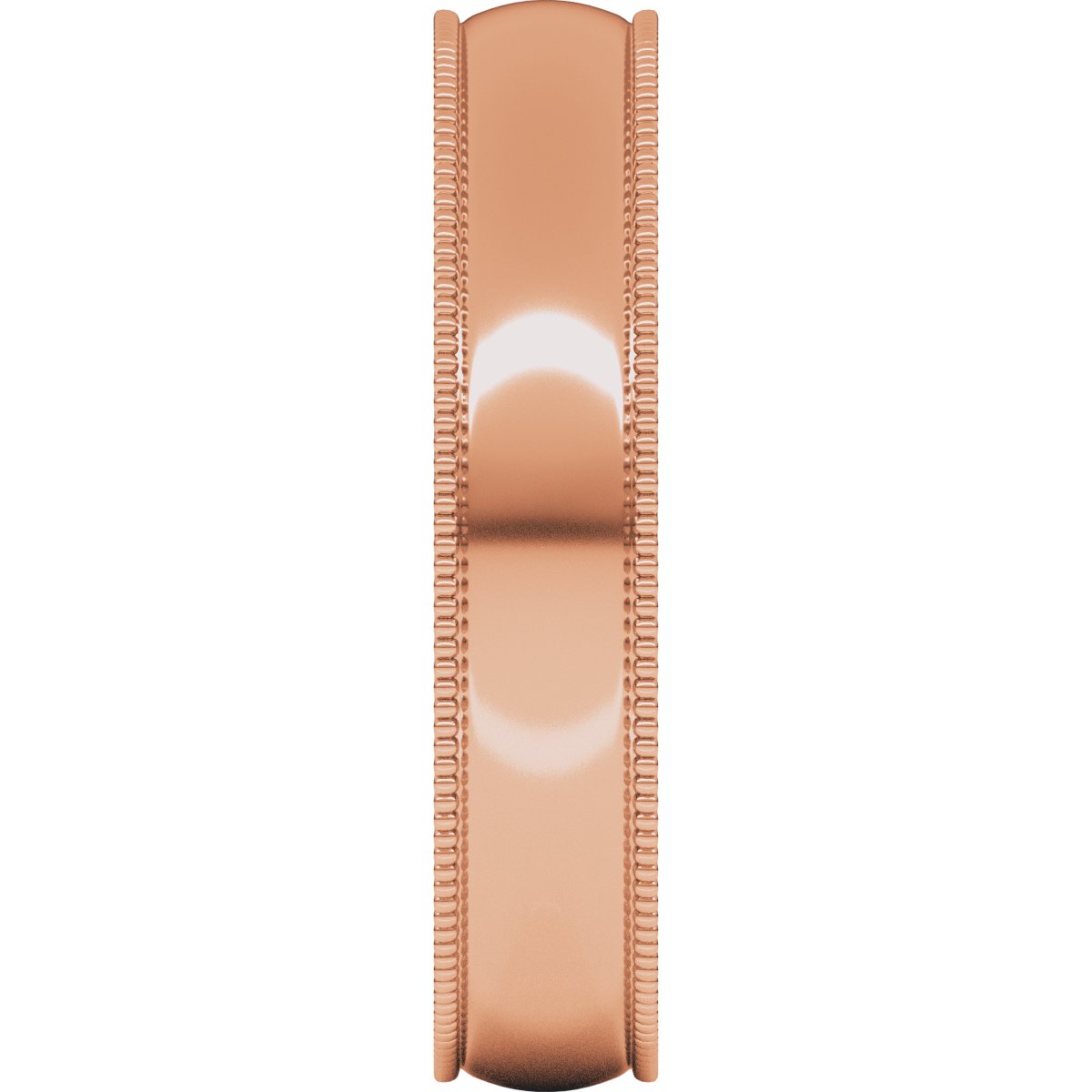 Lightweight Milgrain Half Round Band