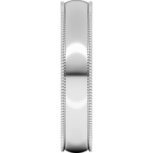 Lightweight Milgrain Half Round Band