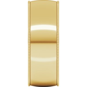 Lightweight Milgrain Half Round Band