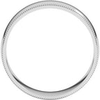 Milgrain Comfort-Fit Half Round Band