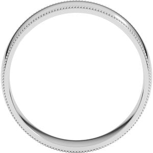 Milgrain Comfort-Fit Half Round Band