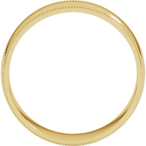 Lightweight Milgrain Comfort-Fit Half Round Band