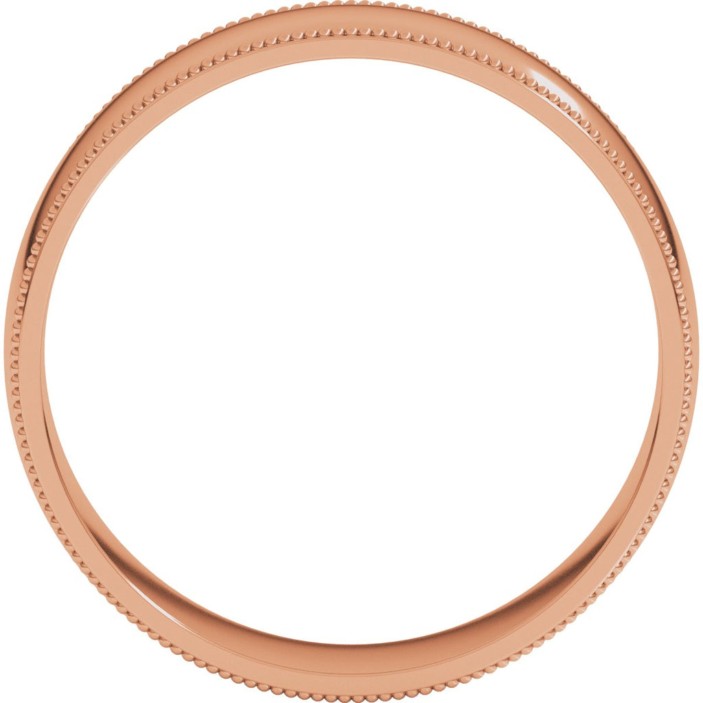 Milgrain Comfort-Fit Half Round Band