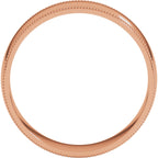 Milgrain Comfort-Fit Half Round Band