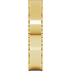 Milgrain Comfort-Fit Flat Band