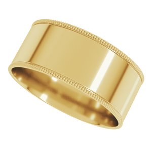 Milgrain Comfort-Fit Flat Band