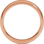 Lightweight Comfort-Fit Half Round Band