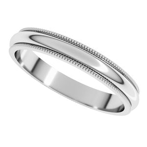 Milgrain Half Round Band
