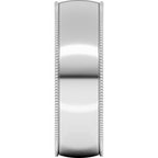 Lightweight Milgrain Half Round Band