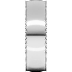 Lightweight Milgrain Half Round Band