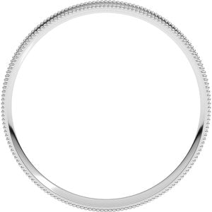 Milgrain Comfort-Fit Flat Band