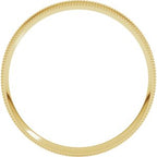 Milgrain Comfort-Fit Flat Band