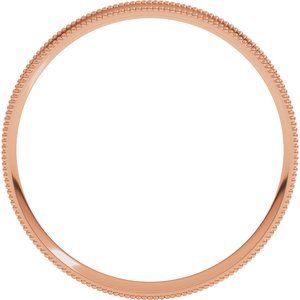 Milgrain Comfort-Fit Flat Band