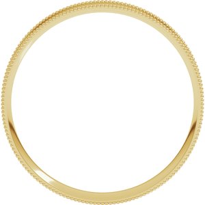 Milgrain Comfort-Fit Flat Band