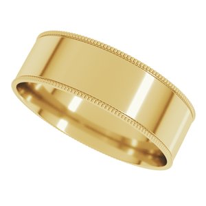 Milgrain Comfort-Fit Flat Band
