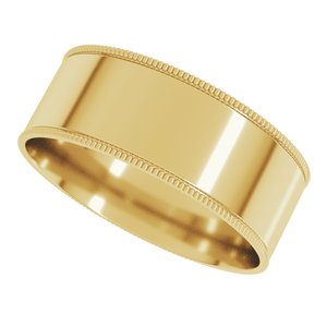 Milgrain Comfort-Fit Flat Band