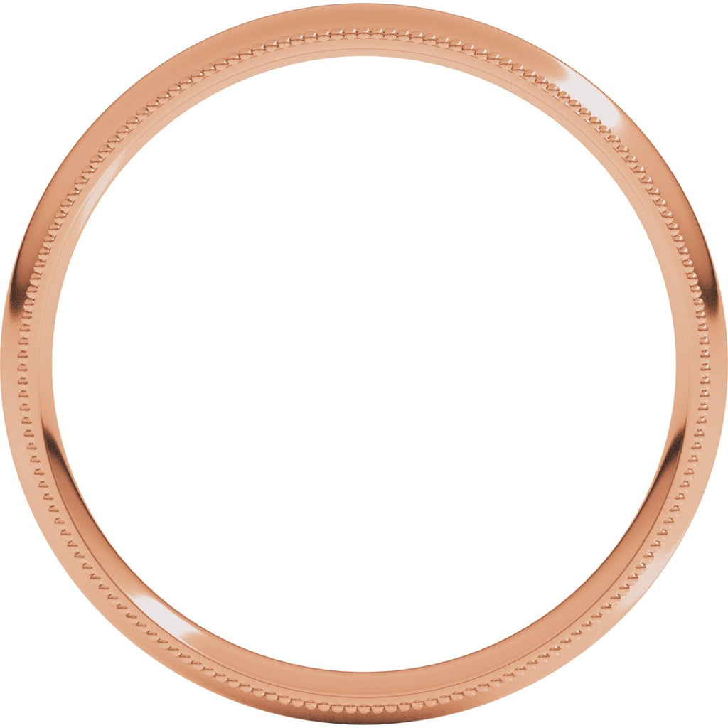 Milgrain Comfort-Fit Half Round Band