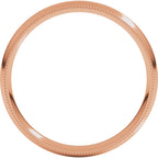 Milgrain Comfort-Fit Half Round Band