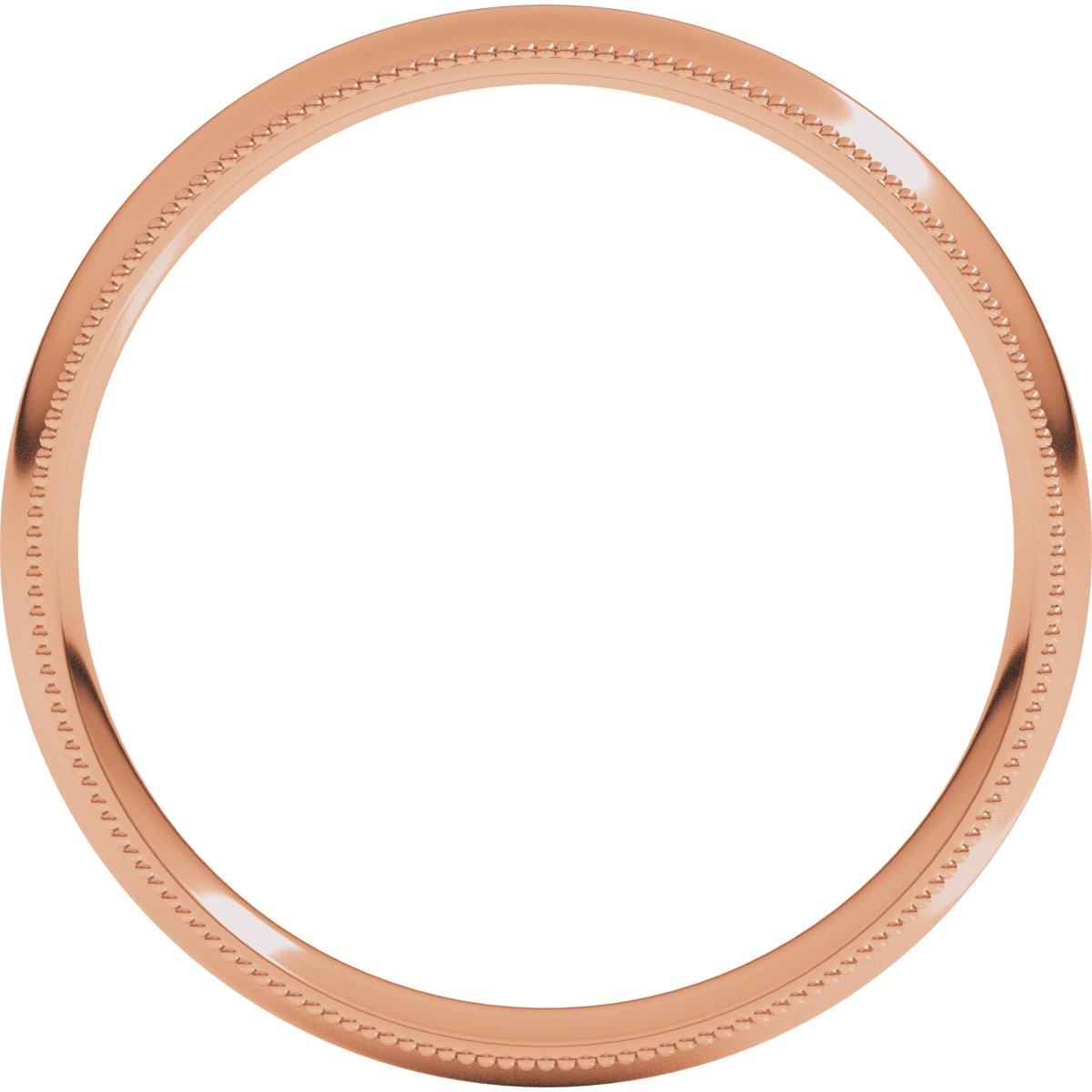 Milgrain Comfort-Fit Half Round Band