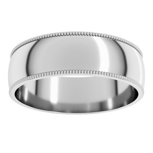 Milgrain Comfort-Fit Half Round Band