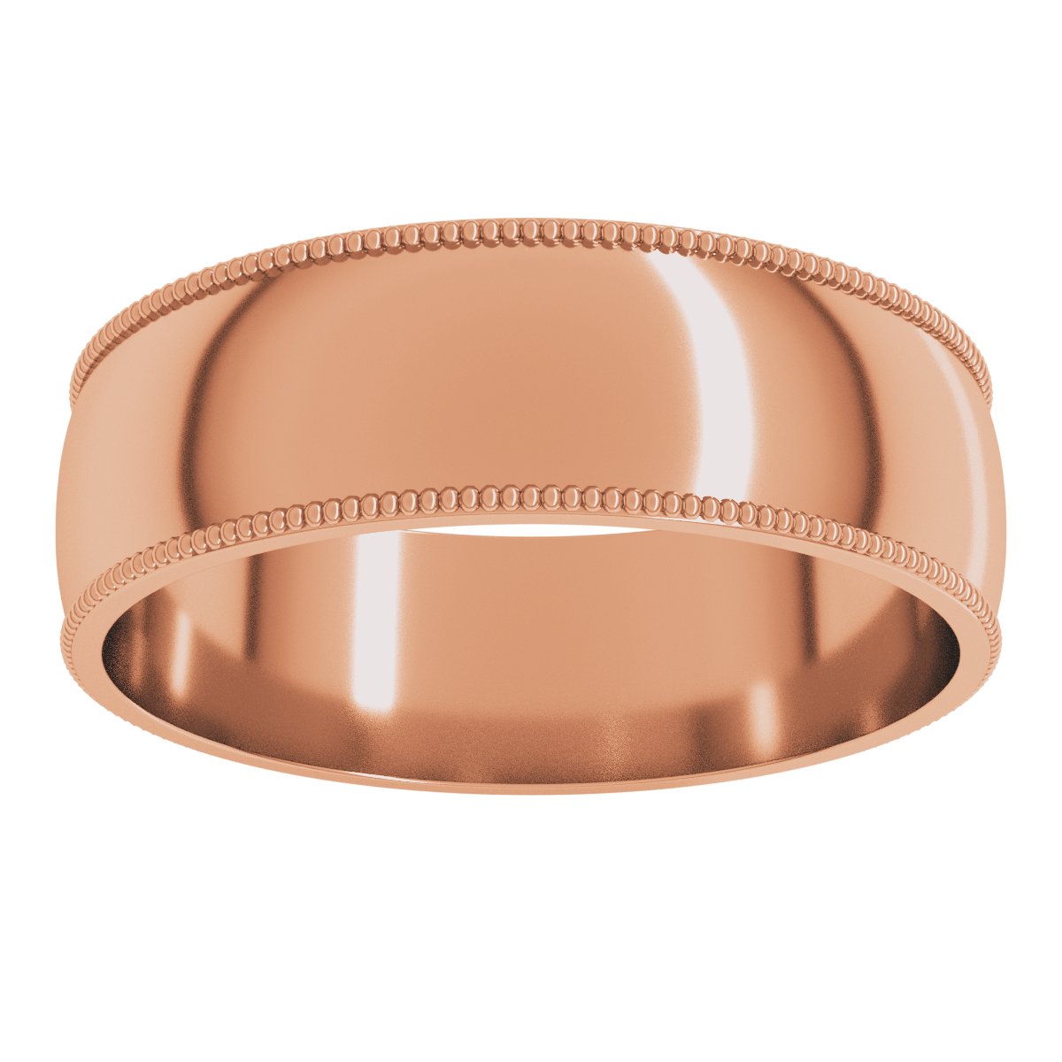 Milgrain Comfort-Fit Half Round Band
