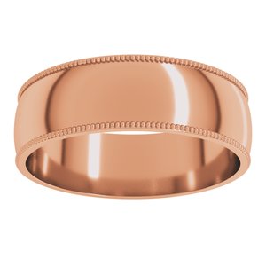 Milgrain Comfort-Fit Half Round Band
