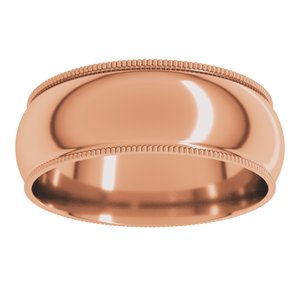 Milgrain Comfort-Fit Half Round Band