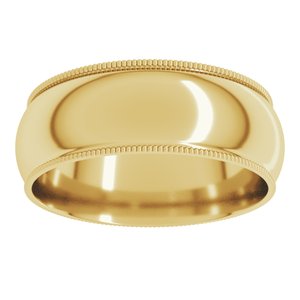 Milgrain Comfort-Fit Half Round Band