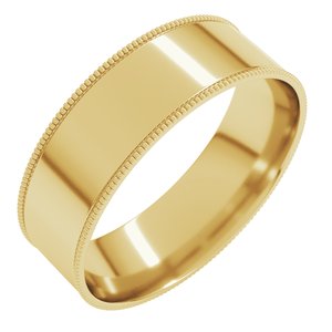 Milgrain Comfort-Fit Flat Band