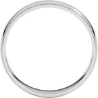 Milgrain Comfort-Fit Half Round Band