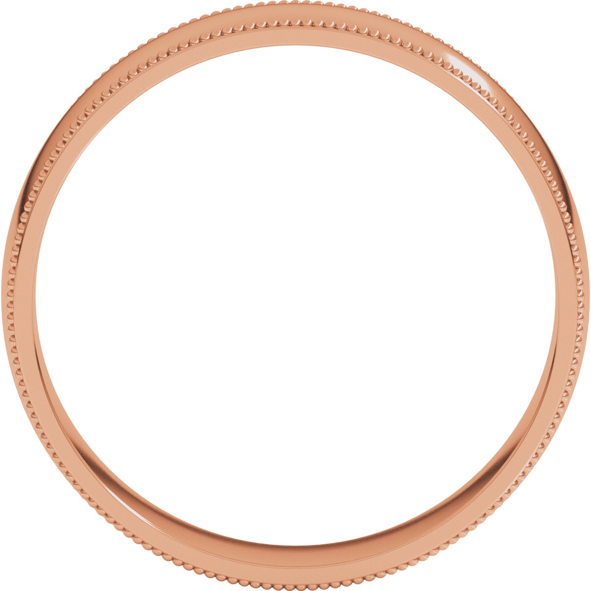 Milgrain Comfort-Fit Half Round Band
