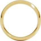 Lightweight Milgrain Comfort-Fit Half Round Band