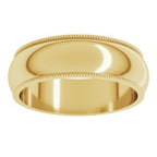Milgrain Half Round Band