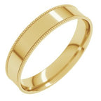 Milgrain Comfort-Fit Flat Band
