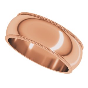Milgrain Half Round Band