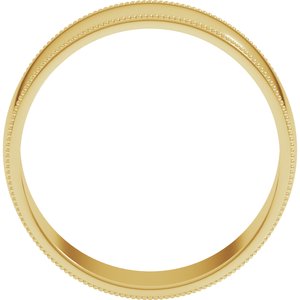 Lightweight Milgrain Half Round Band