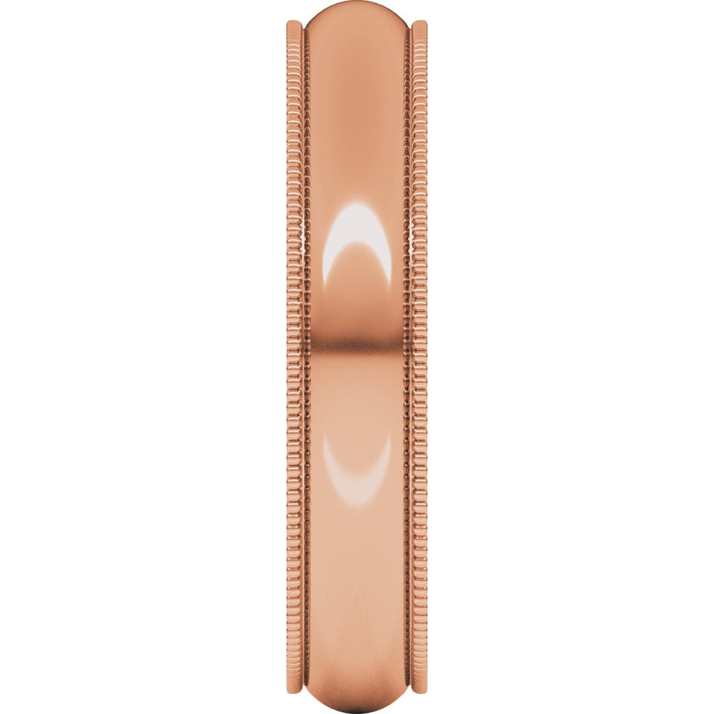 Milgrain Comfort-Fit Half Round Band